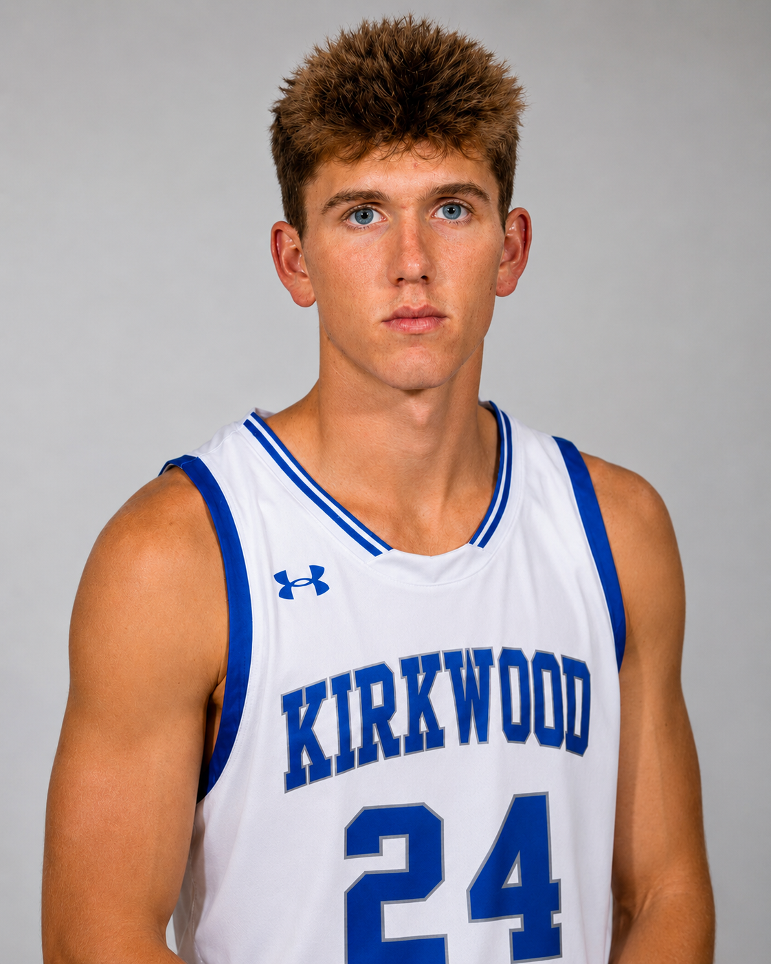 Trevan Krumrei headshot in Kirkwood Community College jersey